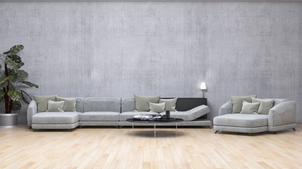 istock Large luxury modern bright interiors Living room mockup illustration 3D rendering image 2156872725