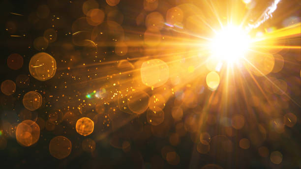 istock Abstract imitation sun starlight distant galaxy on a black background. 2156873398