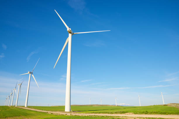 istock Wind turbine generators for green electricity production 2156876564