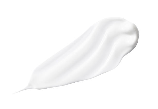 istock cosmetic sample smear of cream on white background 2156876927