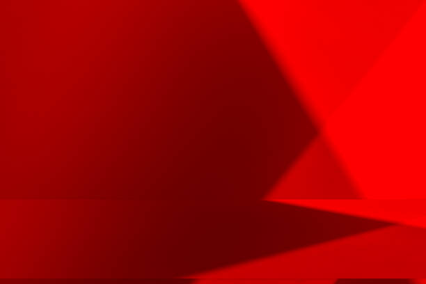 istock Wall interior background, studio and backdrops show products.with shadow from window color red . background for text insertion and presentation product 2156878125