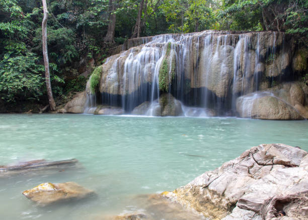 istock Waterfall along a tropical river in Thailand 2156883922