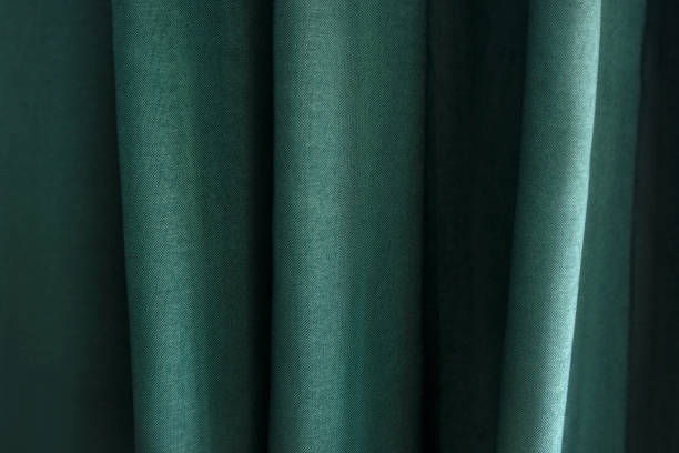 istock Closeup of green textile with pleats 2156884222