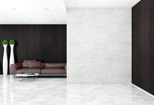 istock Large luxury modern bright interiors Living room mockup illustration 3D rendering image 2156884563