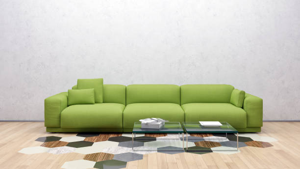 istock Large luxury modern bright interiors Living room mockup illustration 3D rendering image 2156884904