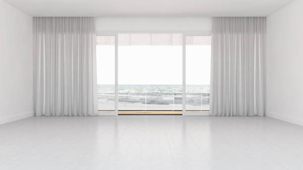 istock Large luxury modern bright interiors Living room mockup illustration 3D rendering image 2156885700