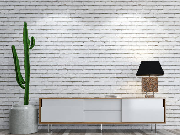istock Large luxury modern bright interiors Living room mockup illustration 3D rendering image 2156885992