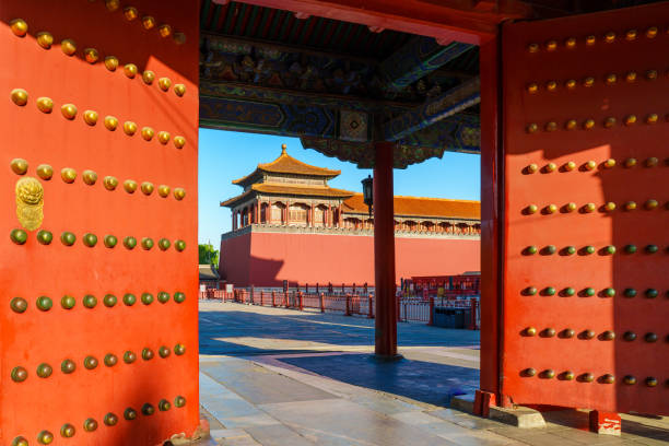 istock Watching square outside of Meridian Gate through gate 2156886939
