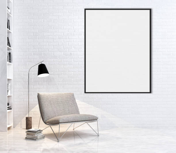 istock Large luxury modern bright interiors Living room mockup illustration 3D rendering image 2156886989