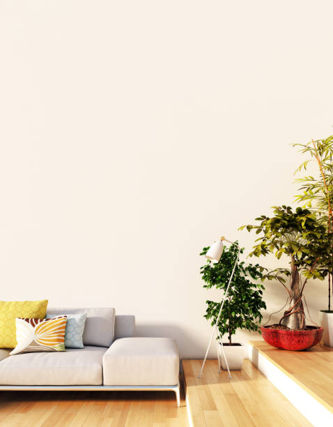 istock Large luxury modern bright interiors Living room mockup illustration 3D rendering image 2156887287