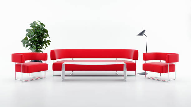 istock Large luxury modern bright interiors Living room mockup illustration 3D rendering image 2156889347