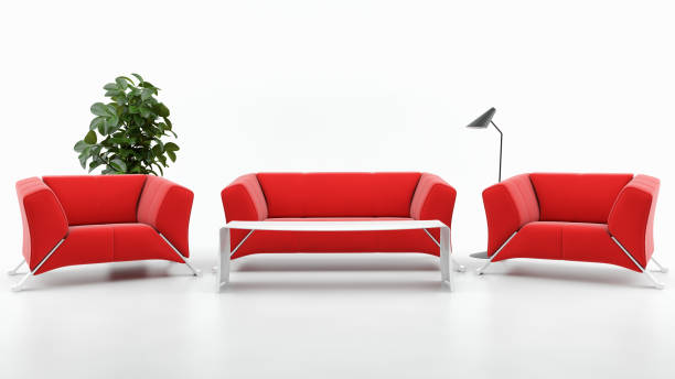 istock Large luxury modern bright interiors Living room mockup illustration 3D rendering image 2156889359