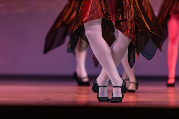 istock Closeup of ballerinas dancing on stage. 2156890003
