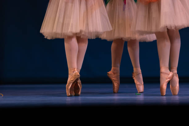 istock Closeup of ballerinas dancing on stage. 2156890342