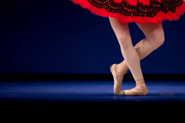 istock Closeup of ballerinas dancing on stage. 2156890512