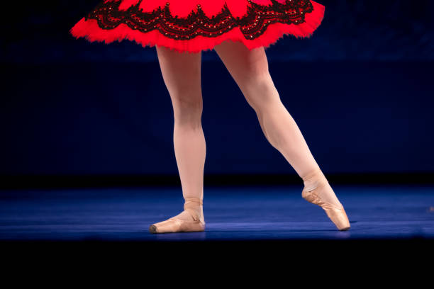 istock Closeup of ballerinas dancing on stage. 2156890525