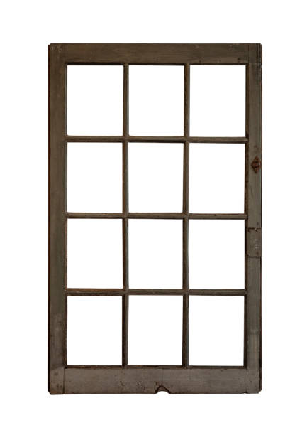 istock old wooden window frame on white, isolated 2156890729