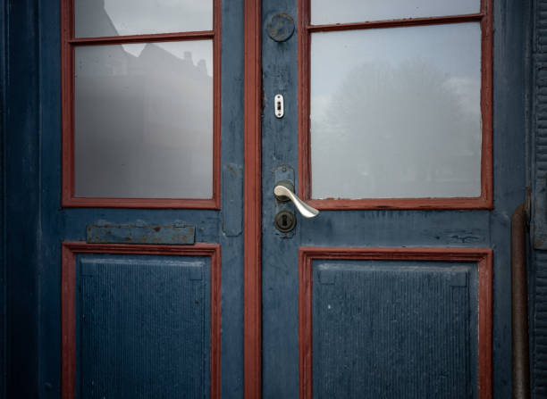 Close-up of a brown door
