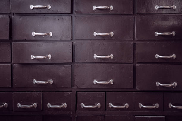 istock The old drawer cabinet of  apothecary 2156892253