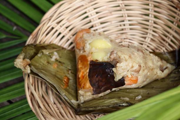 istock Zongzi sticky rice fried Chinese food 2156893605