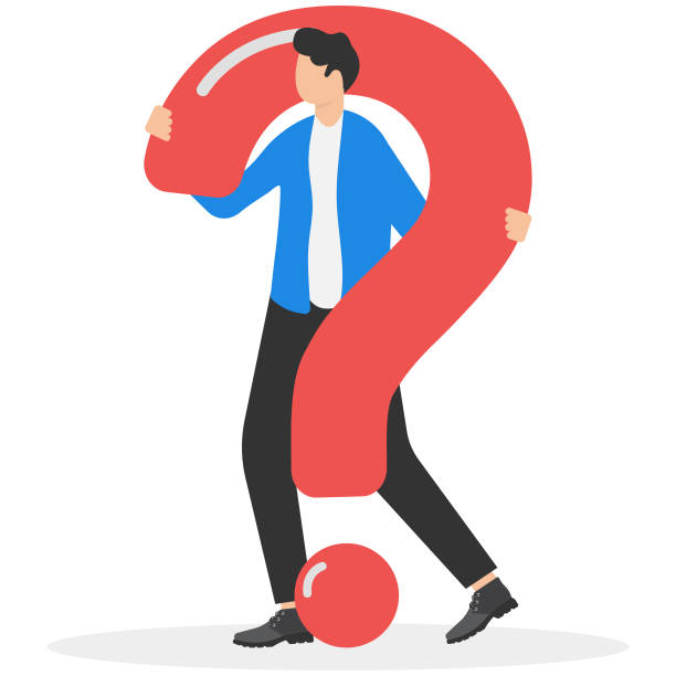 istock FAQ landing page template. Businesswoman with big question mark. User guide or manual, banner. Solving business problems. Female manager thinking and makes choice. Flat design Vector illustration 2156895271