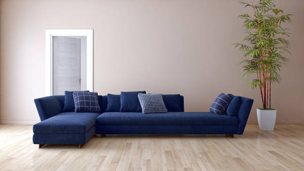 istock Large luxury modern bright interiors Living room mockup illustration 3D rendering image 2156897427