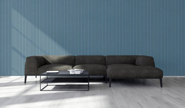 istock Large luxury modern bright interiors Living room mockup illustration 3D rendering image 2156902164