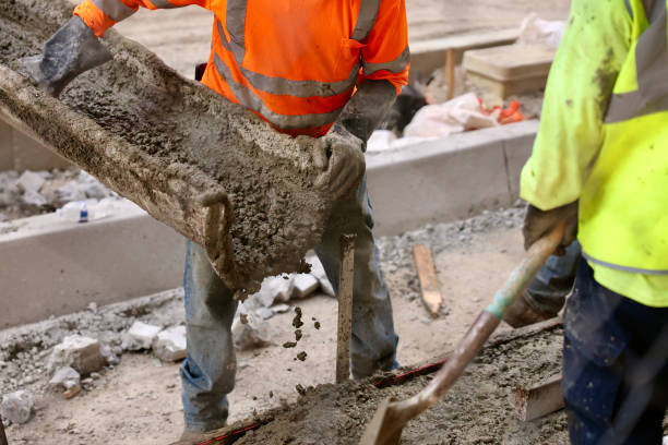 istock Road crew pouring fresh concrete 2156903529