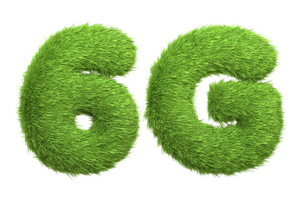 istock The symbol '6G' representing the next generation of wireless technology, depicted with a green grass texture, emphasizing sustainability in tech advancement, isolated on white 2156906101