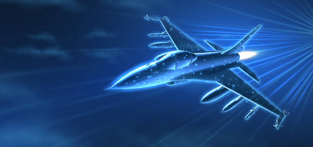 istock Fighter jet. Military aircraft, Aerospace innovation, AI in Air defense 2156906734