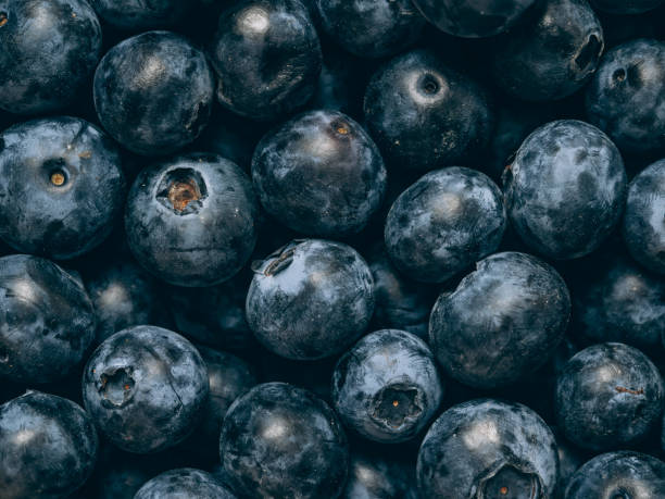 istock Fresh blueberry background. Close up, top view. 2156910972