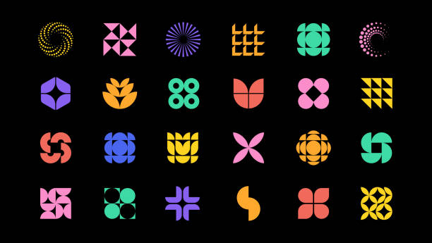 Vector illustration of minimalism Geometric Shapes.