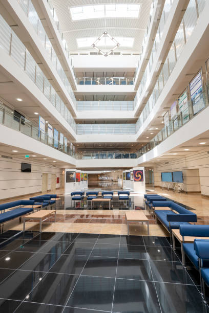 istock Bright and modern atrium in communal area of university 2156919459