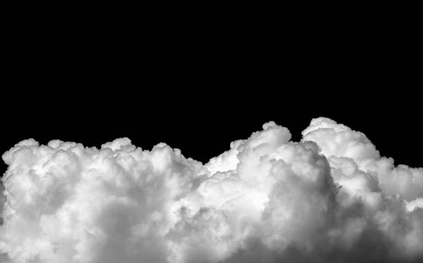 istock Closeup cumulonimbus clouds on black background 2156919715