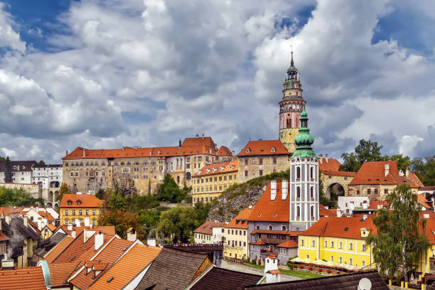 View of Cesky Krumlov with castle, Czech republic