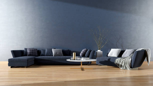 istock Large luxury modern bright interiors Living room mockup illustration 3D rendering image 2156923713