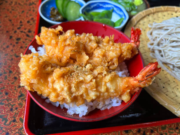 istock soba and tempura bowl set meal 2156927380