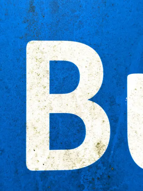 Photo of Written Wording in Distressed State Typography Found Letter Randsom Note B