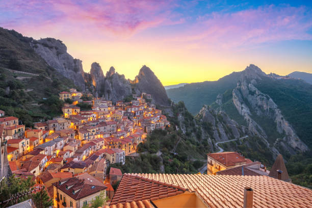 istock Castelmezzano, Italy Townscape at Dawn 2156932064