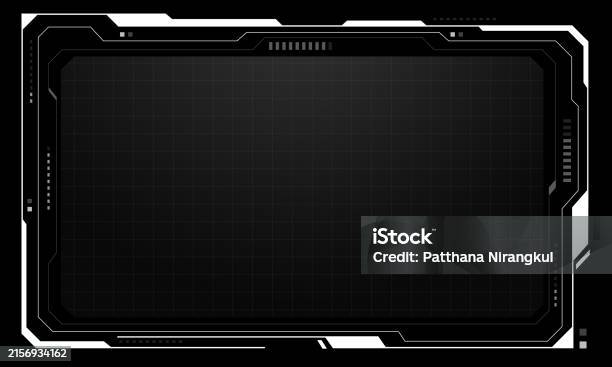 Hud Frames White Grey User Interface Elements Design Modern Technology ...