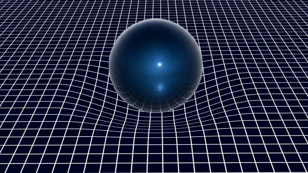 istock 3D illustration of a sphere warping the space around caused by gravity 2156935255