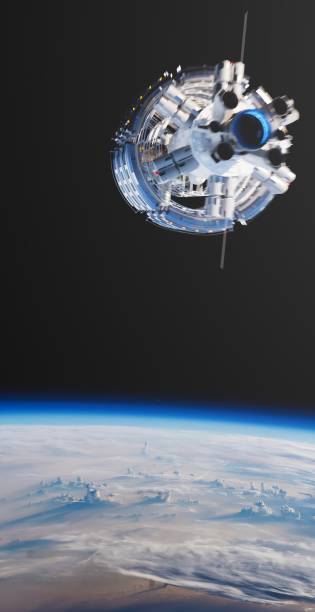 istock The space station is highlighted by the Earth's backdrop 2156938346