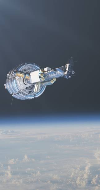 istock The background of Earth features the space station 2156938350
