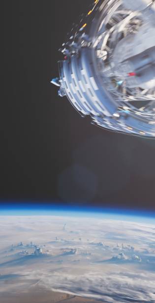 istock Earth serves as the backdrop for the space station 2156938353