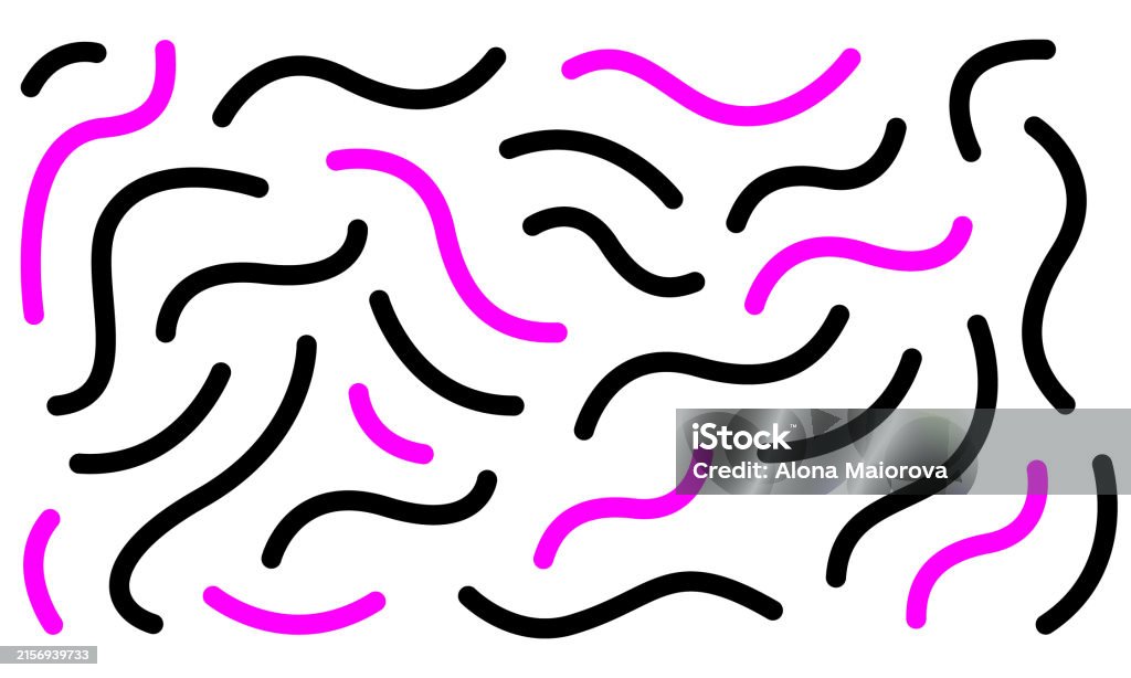 Patterns Abstract Curvy Wavy Lines Pattern Curvy Design Stock Illustration - Download Image Now ...