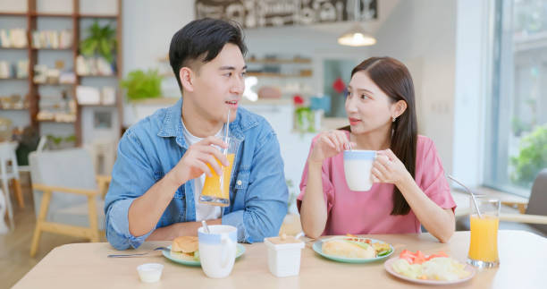 istock couple have breakfast or brunch 2156940966