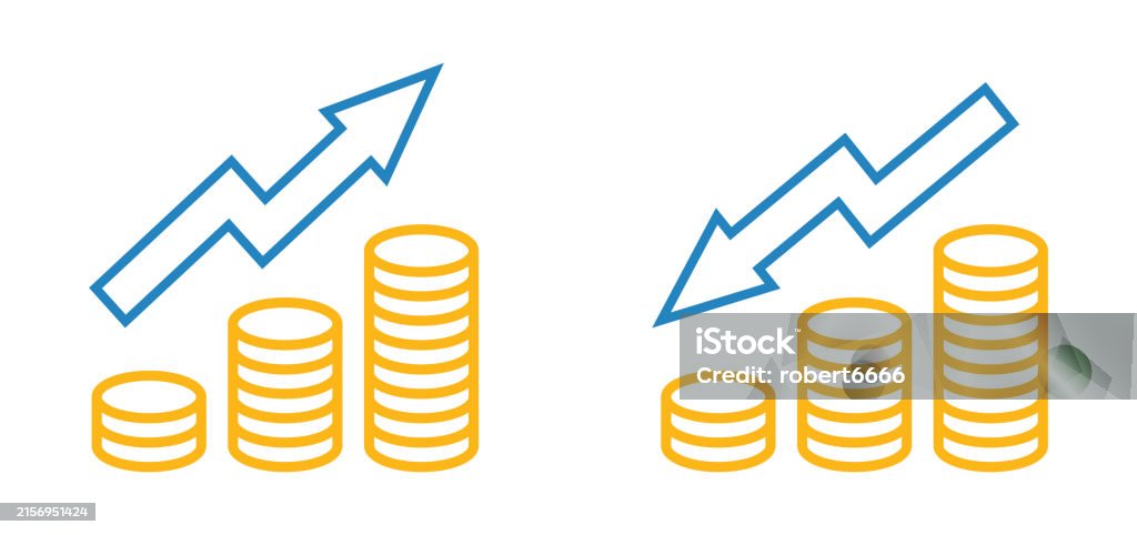 Profit Increase And Decrease Graph Stock Illustration - Download Image ...