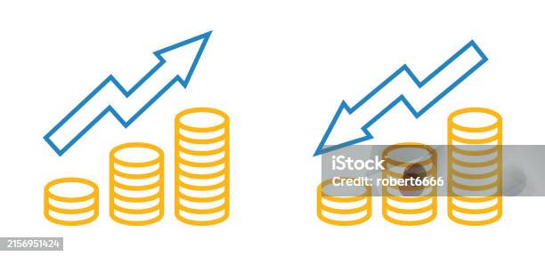 Profit Increase And Decrease Graph Stock Illustration - Download Image ...