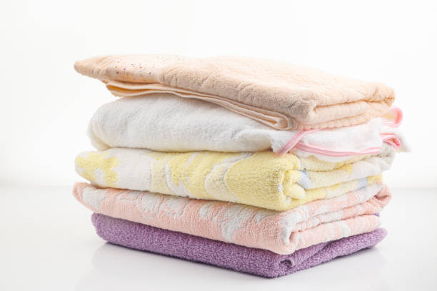 A pile of folded towels