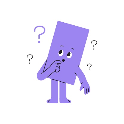 Puzzled Geometric Shape With Question Marks Thinking Thoughtful ...